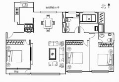 金帝桂都电梯三楼163平四室两卫基础装修带地下室诚心出售