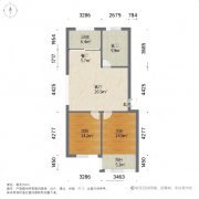 1楼带小院! 华悦新城北区 86平 仅36.8万！精装基本未