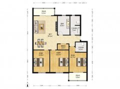 成山奥苑2楼东边户 113平三室朝阳家具家电齐全 拎包入住