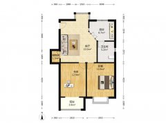 北大街荣安小区2楼边户两室一厅简单装修 家具家电齐全拎包入住