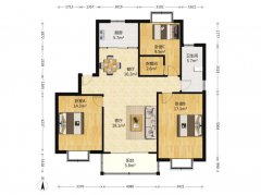 出租 清 华园电梯143平 3室2卫 拎包入住 有业主餐厅 