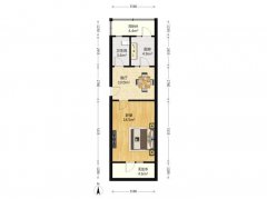 佳华财富公寓 电梯 16楼 50平 精装修 带空调 家具家电