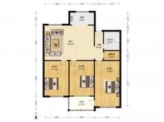 成山奥苑 3楼 128平 3阳卧室 精装修 车库23平