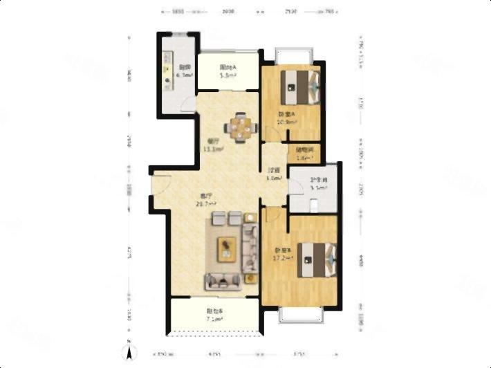 时代广框架 3楼 96平 2卧室 精装 保持好 42.8万 时代广框架 3楼 96平 2卧室 精装 保持好 42.8万