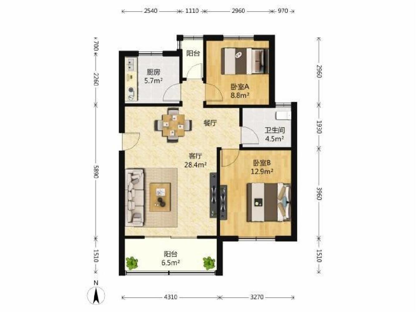 一口捡漏价!带露台 三环德盛嘉苑3楼94平 南厅 卫带窗 一口捡漏价!带露台 三环德盛嘉苑3楼94平 南厅 卫带窗