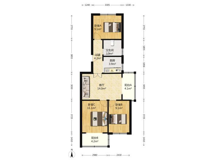 18.8万 城西山庄3楼 64平 3室 证全 楼下停车方便 18.8万 城西山庄3楼 64平 3室 证全 楼下停车方便