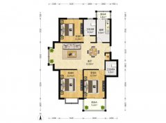 橡胶厂北 城西山庄4楼 三室一厅 家具家电齐全里拎包入住