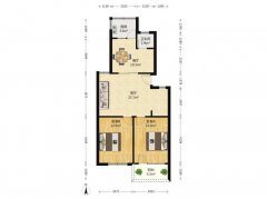 海崖小区新框架楼1楼85平两室两厅精装修可做婚房带25平车库