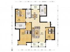 北大街岗西小区南排一楼带大平台125平三室两厅支持贷款采光好
