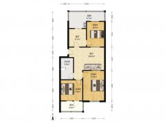 出租 清河小区2楼93平 3室1厅1卫 700每月s
